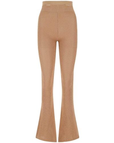 ANDREADAMO Biscuit Stretch Mesh Pant - Natural