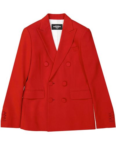 DSquared² Double-breasted Jacket - Red