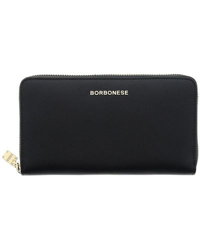 Borbonese Large Zip Around Wallet - Black
