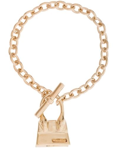 Jacquemus Gold-tone Chain Bracelet With Chiquito Charm In Brass And Bronze Woman - Natural