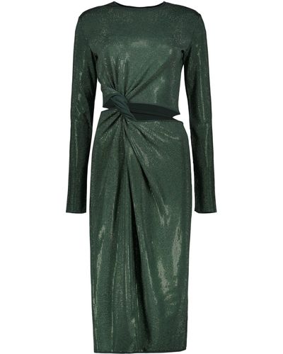 Bottega Veneta Rhinestone Dress - Green