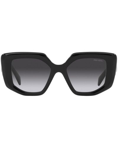 Prada Pr 14zs Irregular-frame Acetate Sunglasses - Black