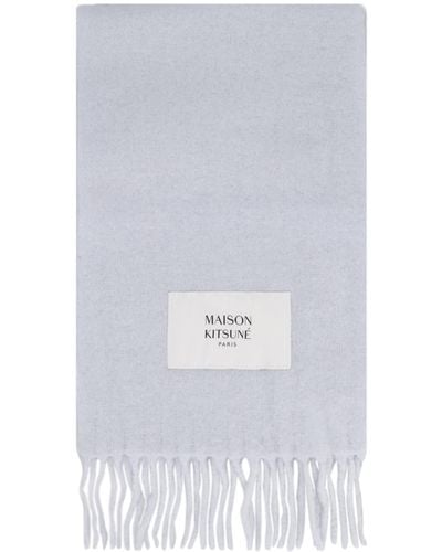 Maison Kitsuné Alpaca-Wool Scarf - Blue