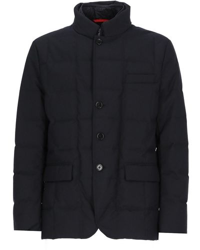 Fay Double Front Down Jacket - Black