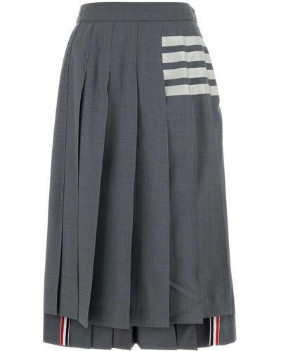 Thom Browne Wool Skirt - Grey