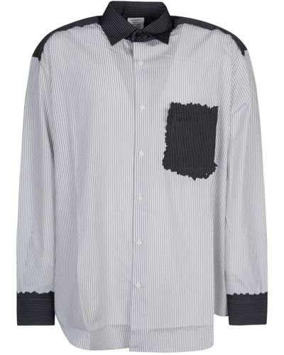 Vetements Pinstripe Shirt - Grey