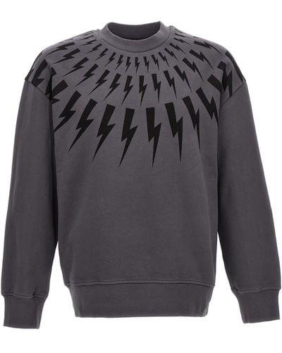 Neil Barrett 'thunderbolt' Sweatshirt - Grey