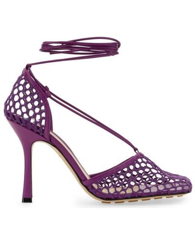 Bottega Veneta Stretch Lace-up Court Shoes - Pink