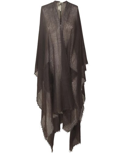 Mirror In The Sky Semi Felted Cape - Brown