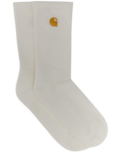 Carhartt Socks With Logo Embroidery - White