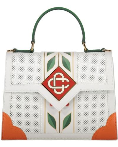 Casablanca Leather Handbag - White