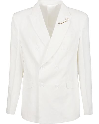 FAMILY FIRST Double Breast Blazer - White