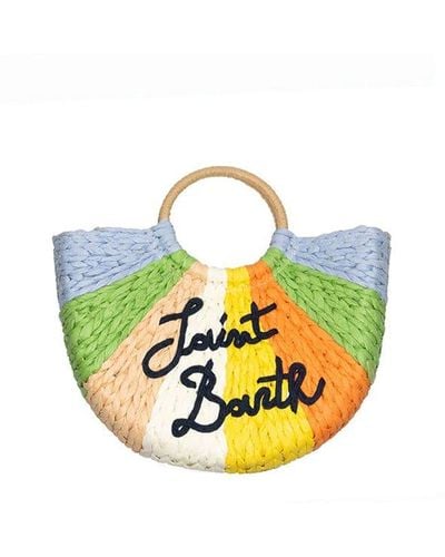 Mc2 Saint Barth Straw Bags With Round Handle - Green