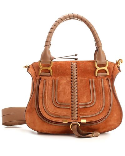 Chloé Large Marcie Shoulder Bag - Brown