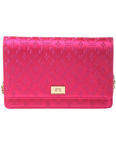 Elisabetta Franchi Wallet On Chain - Pink