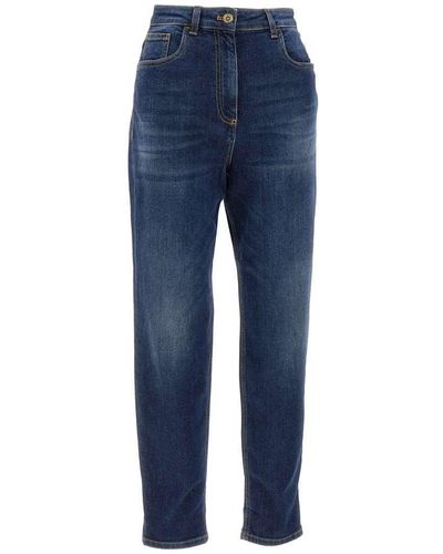 Elisabetta Franchi Straight Leg Jeans - Blue