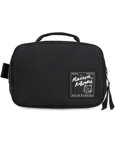 Maison Kitsuné The Traveller Nylon Belt Bag - Black