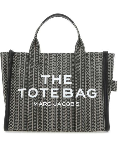 Marc Jacobs Embroidered Canvas Shopping Bag - Black