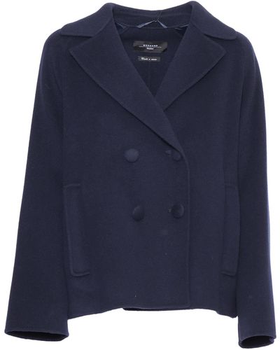 Weekend by Maxmara Double-breasted Jacket - Blue