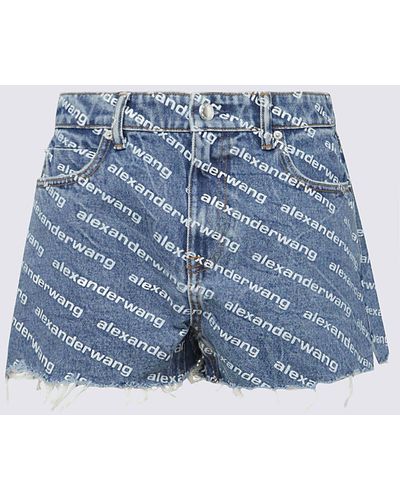 Alexander Wang Deep And Cotton Bite Shorts - Blue