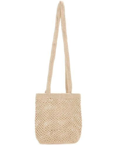 GIMAGUAS Sand Crochet Fisherman Shoulder Bag - Natural