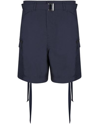 Sacai Taffeta Bermuda Shorts - Blue
