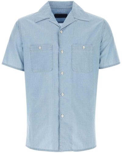 Prada Light- Cotton Shirt - Blue