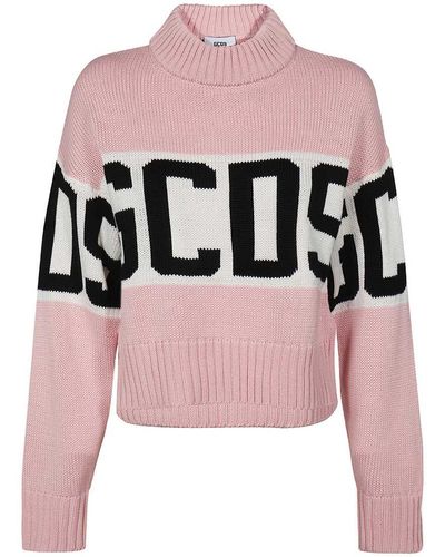 Gcds Long Sleeve Sweater - Pink