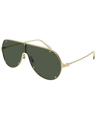Cartier Silver Metal Sunglasses - Green