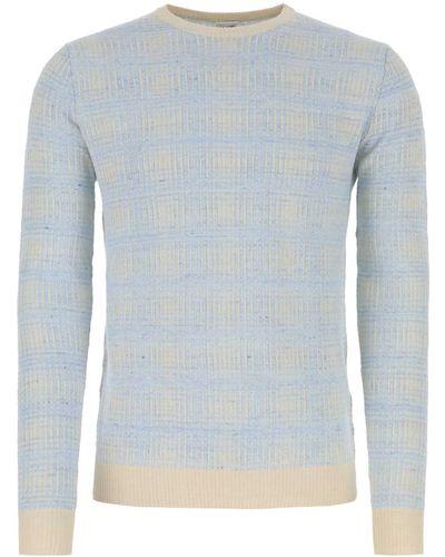 Aspesi Linen Blend Jumper - Blue