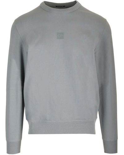 C.P. Company Logo Cotton Sweatshirt - Gray