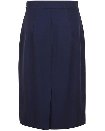 Alberta Ferretti Side-zip Skirt - Blue