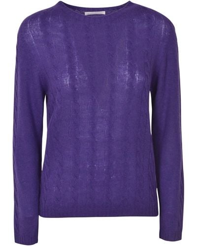 Oliver Lattughi Ribbed Sweater - Purple