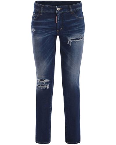 DSquared² Jeans Medium Waist Jennifer Made Of Denim - Blue