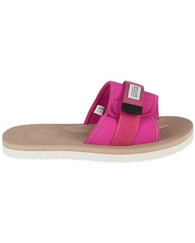 Suicoke Padri Logo Patch Sandals - Pink