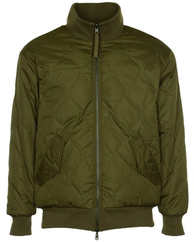 Taion High-Neck Quilted Down Jacket - Green