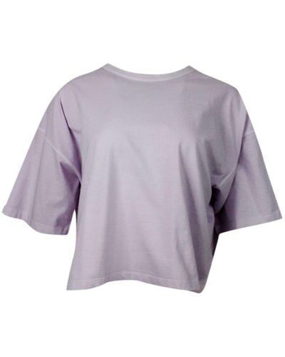 Malo Crew-Neck, Short-Sleeved T-Shirt - Purple