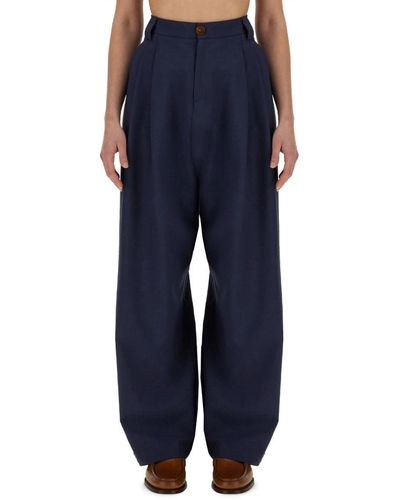 Alysi Canvas Trousers - Blue