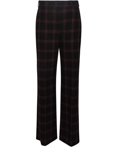 Paul Smith Check Patterned Trousers - Black