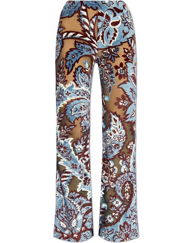 Etro Floral Pattern Trousers - White