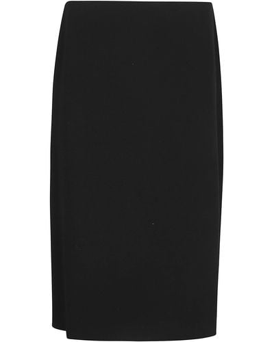 Ralph Lauren Collection Rear-slit Pencil Skirt - Black