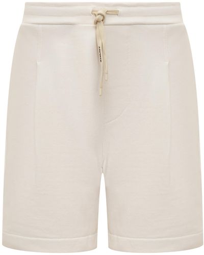 A PAPER KID Sweat Short Pants With Darts - White
