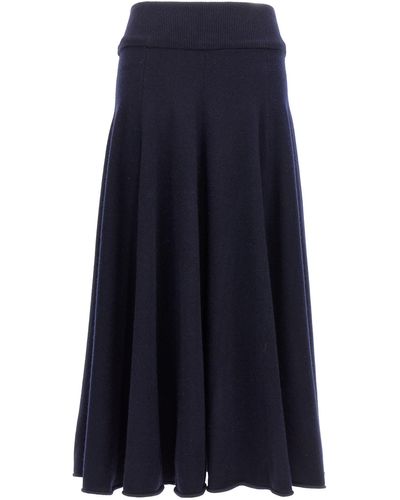 Extreme Cashmere N°313 Twirl Skirt - Blue