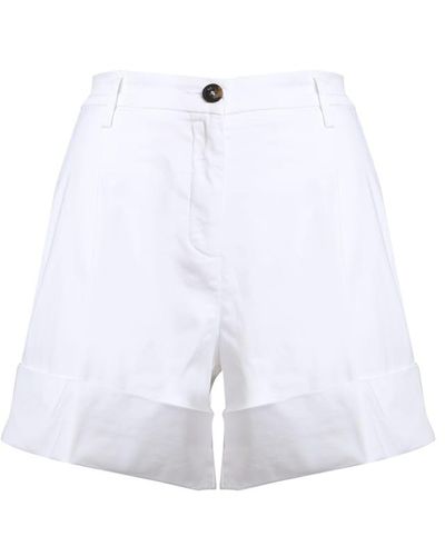 Fay Stretch Cotton Bermuda Shorts - White
