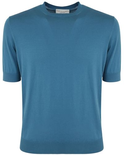 FILIPPO DE LAURENTIIS Round Neck T-Shirt - Blue