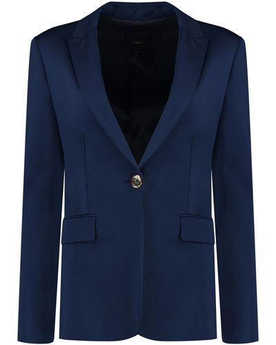 Pinko Signum Single-Breasted One Button Jacket - Blue
