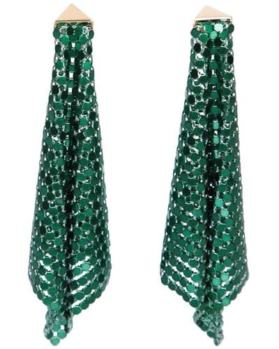 Rabanne Pixel Emerald Earrings - Green