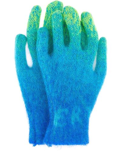 ERL Mohair Blend Gloves - Blue