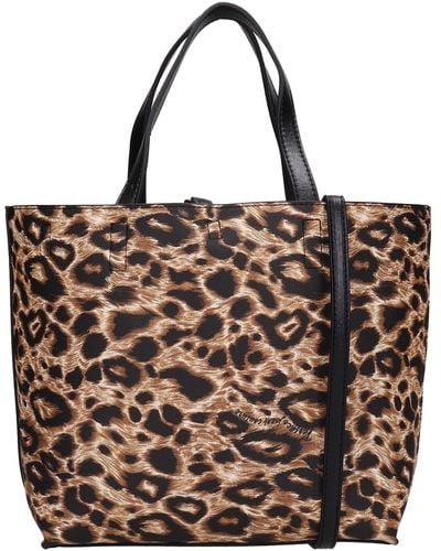 Versace Tote In Animalier Faux Leather - Multicolor