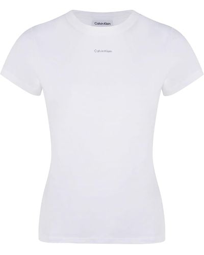 Calvin Klein Logo Print T-Shirt - White